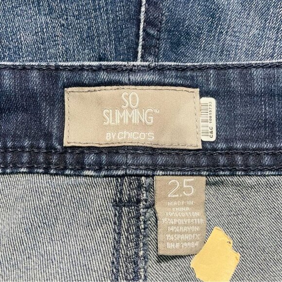 So Slimming Chico's Size 2.5 14 Pants Jeans Denium Jeggings - Picture 7 of 9